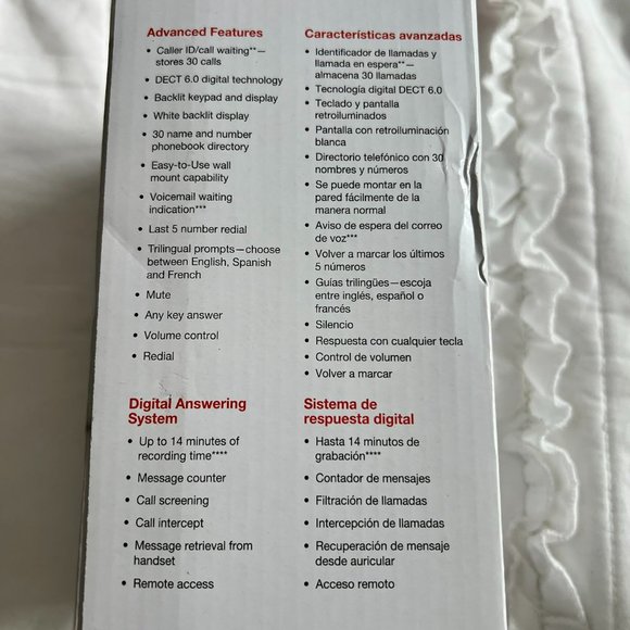 VTech CS6124 Cordless Phone w/ Answering System Machine & Caller ID - Picture 4 of 6